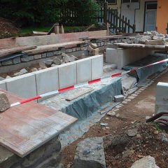 Sanierung des Dorfplatzes in Harperscheid.