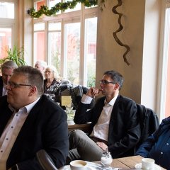 Gäste anlässlich der Buchvorstellung im Café Kupp in Dreiborn