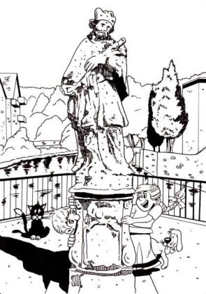 Gemünd: Statue des Nepomuk