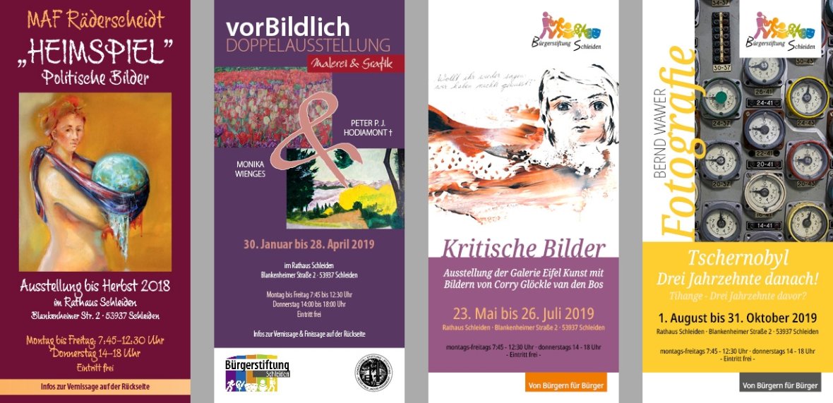 Bislang durchgeführte Kunst- und Fotoausstellungen im Rathaus Schleiden Bislang durchgeführte Kunst- und Fotoausstellungen im Rathaus Schleiden