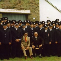 1972 entstand dieses Gruppenbild der Freiwilligen Feuerwehr Morsbach. (Foto: Walter Sistig / Sammlung H. Wollgarten und F.A. Heinen)