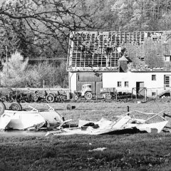 Orkanböen hinterließen schon 1984 eine Schneise der Verwüstung in Nierfeld.