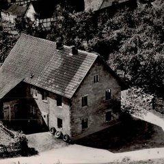 Legendäre „Wietschaff“: Das Gasthaus Henz Ende der 1950er Jahre.