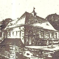 Entwurfszeichnung der Schule und Lehrerwohnung in Wolfgarten aus dem Jahre 1928. Grafik: Architekten C. Hermes und K. Schmitz/Stadtarchiv Schleiden