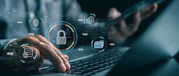 Cybersicherheit, Konzept, Computer Netzwerk Cybersicherheit, Konzept, Computer Netzwerk