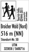 Standortinformation Wanderleitsystem Standortinformation Wanderleitsystem
