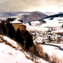 Fritz von Wille, Schleiden mit Schloss im Winter 1903 