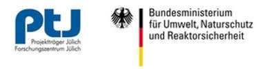 Logo des Bundesministeriums für Umwelt, Naturschutz und Reaktorsicherheit, PtJ (Projektträger Jülich)