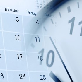Uhr und Kalender. Uhr und Kalender.