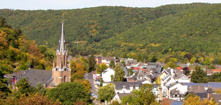 Blick auf Gemünd vom Eifelblick Kreuzberg