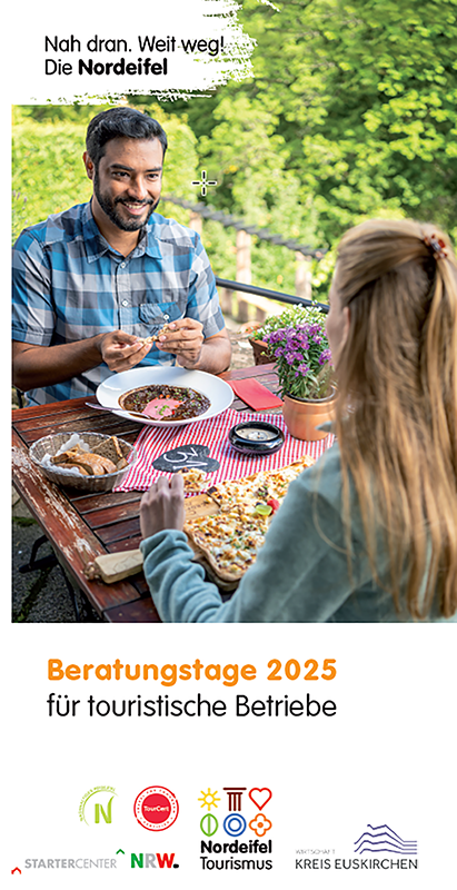 Titelseite des Flyers zu den Beratungstagen für touristische Betriebe.