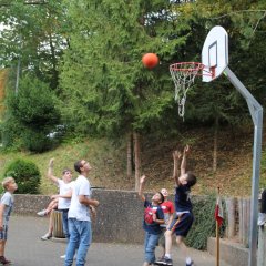 Pausenzeit mit Basketball.