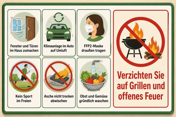 Grafik zu den Empfehlungen bei Rauchgeruch. Grafik zu den Empfehlungen bei Rauchgeruch.