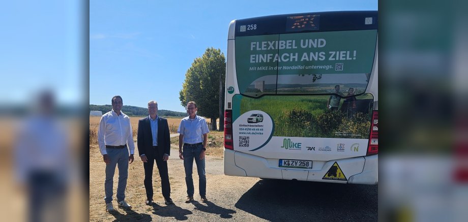 Dr. Marcel Frank (Regionalverkehr Köln GmbH), Achim Blindert (Kreis Euskirchen), Patrick Schmidder.