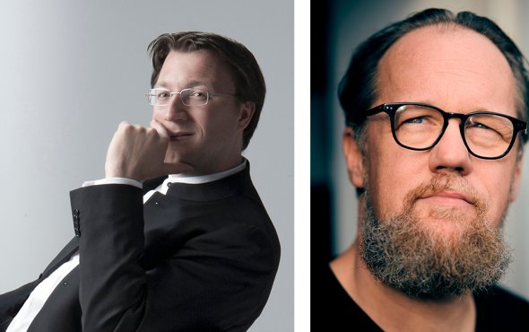 Links: Pianist Christoph Schnackertz (© Hermman u. Clärchen Baus) |Rechts: Thomas Bonni, Bassbariton (© Christian Palm).