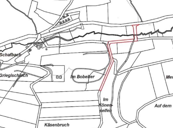 Übersichtskarte der Widmungsverfügung.