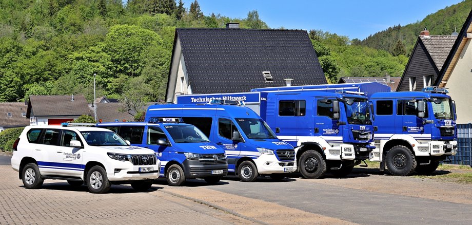 Fuhrpark des THW in Schleiden.