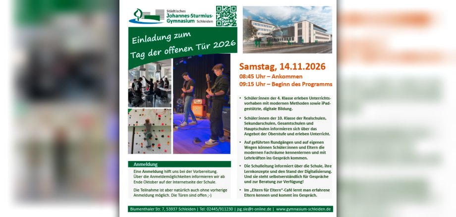 Anzeige "Tag der offenen Tür"