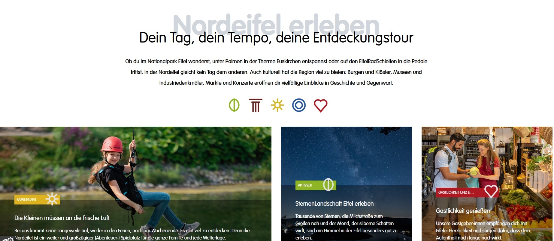 Screenshot der neuen Website.