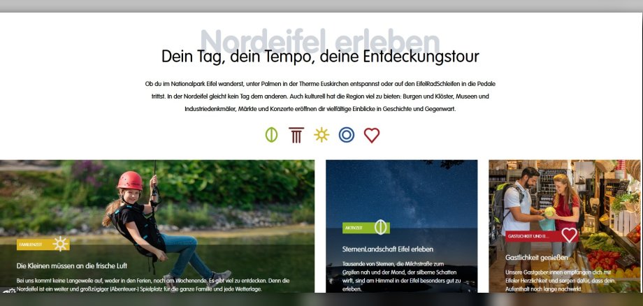 Screenshot der neuen Website. Screenshot der neuen Website.