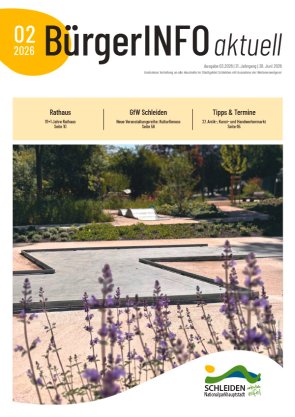 Aktuelle Titelseite der BürgerINFO aktuell