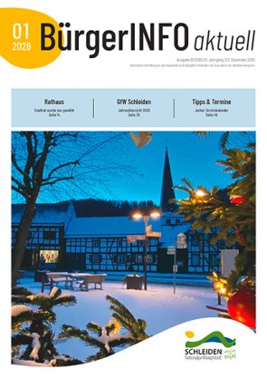 Titelseite der aktuellen Ausgabe. Aktuelle Titelseite der BürgerINFO aktuell