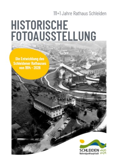 Titelseite Broschüre - Historische Fotoausstellung Rathaus.