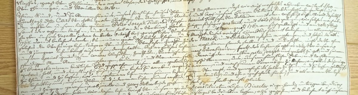 Urkunde vom 17. Juni 1794.