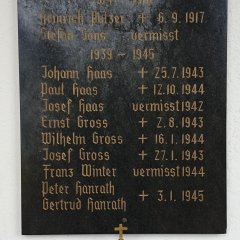 Kerperscheid, Maria-Hilf-Kapelle, Gedenktafel.
