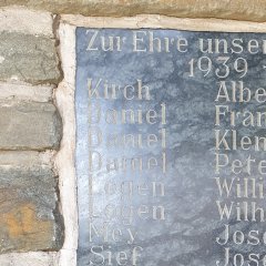 Morsbach, Kapelle Detail Gedenktafel Morsbach, Kapelle Detail Gedenktafel