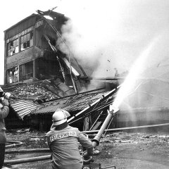 Brand an der Glashütte mit nachfolgendem Gebäudeeinsturz 1991