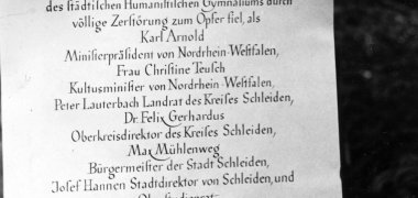 Die Grundsteinurkunde 1949