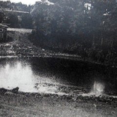 Dorfweiher Ettelscheid, heute steht an der Stelle die Kapelle. 