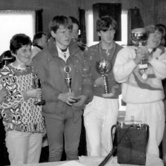 2. Pokallauf im März 1988 – Gruppenfoto der Stadtmeister, links: Helmut Hilger, rechts: Alfred Knips 