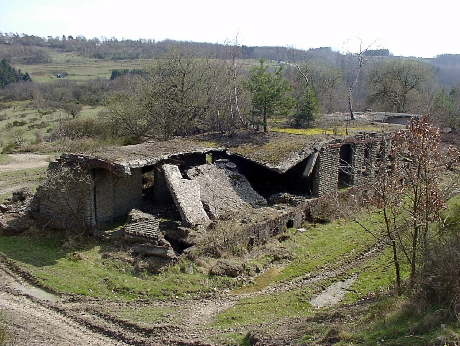 Überreste der Häuser in Wollseifen