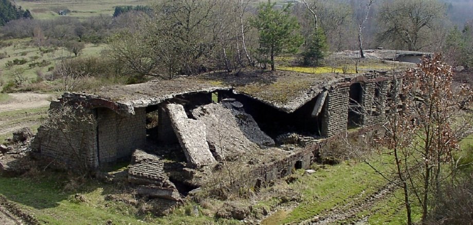 Überreste der Häuser in Wollseifen