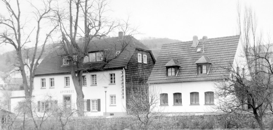 Die Schlinksche Apotheke im Jahre 1972. Foto: Medienzentrum Kreis Euskirchen, Herr Meyer, Nr. 10-000243