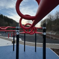 Impression aus dem Sportpark Schleiden: Ninja-Element, Detailaufnahme.