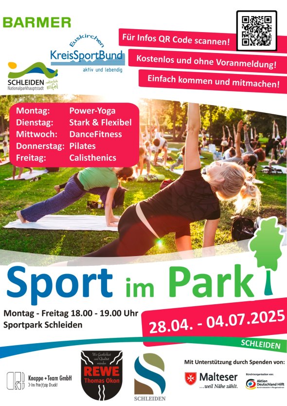 Sport im Park - Plakat Schleiden.