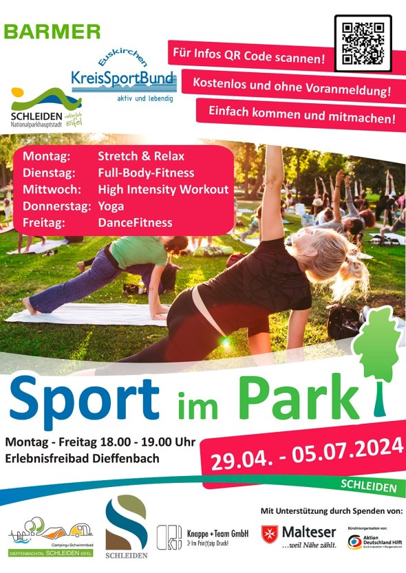 Sport im Park - Plakat Schleiden.