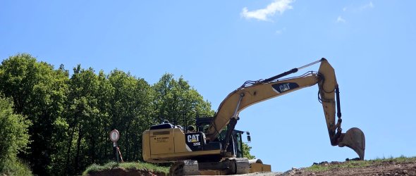Bauarbeiten im Neubaugebiet Olef-Sittard.