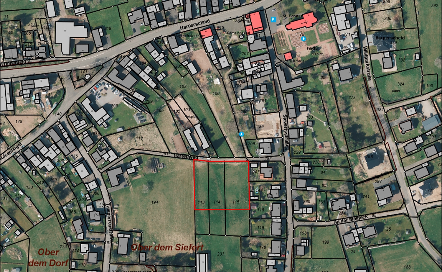 Lageplan Gartenweg Harperscheid.
