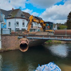 Abriss der Brücke Am Markt Schleiden