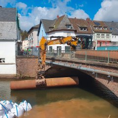 Abriss der Brücke Am Markt Schleiden