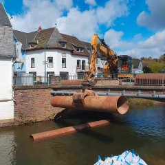 Abriss der Brücke Am Markt Schleiden