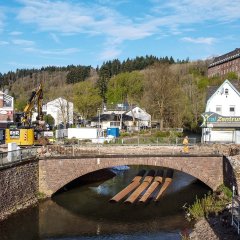 Abriss der Brücke Am Markt Schleiden