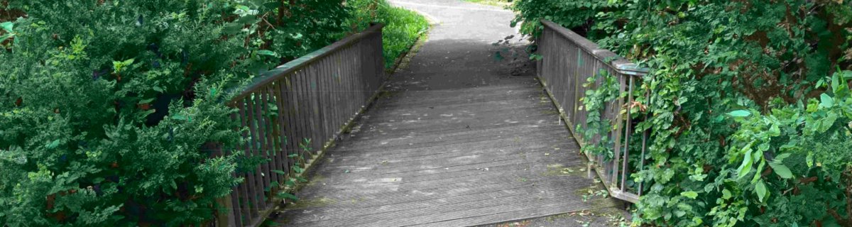 Fußgängerbrücke über den Dieffenbach in Schleiden, Im Wiesengrund.