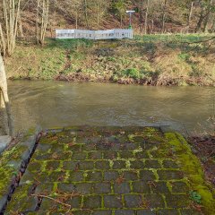 Die Brücke wurde bei der Hochwasser-Katastrophe 2021 stark beschädigt und aus Sicherheitsgründen abgerissen.