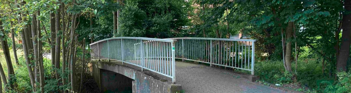 Fußgängerbrücke über den Dieffenbach in Schleiden, Olefmündung