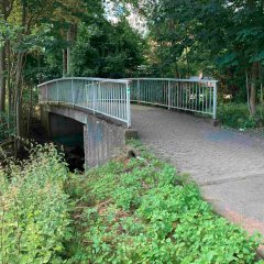 Fußgängerbrücke über den Dieffenbach in Schleiden, Olefmündung